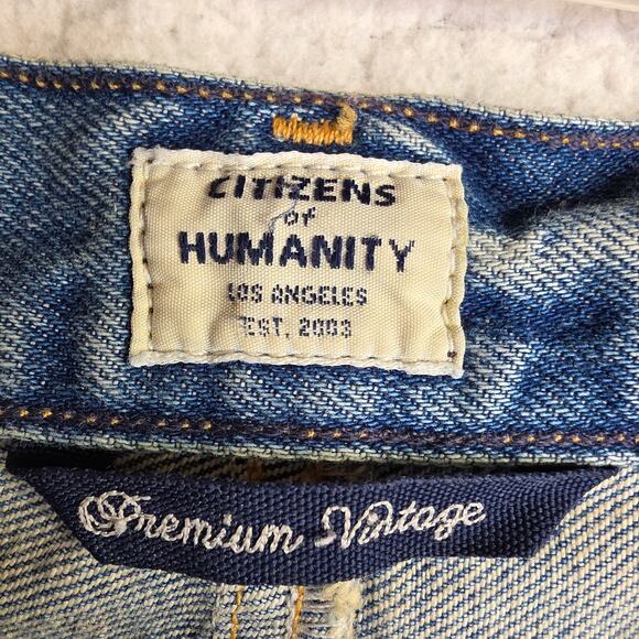 Citizens of Humanity Sz28 Vintage Denim Distressed washed grunge A line skirts - Picture 3 of 16